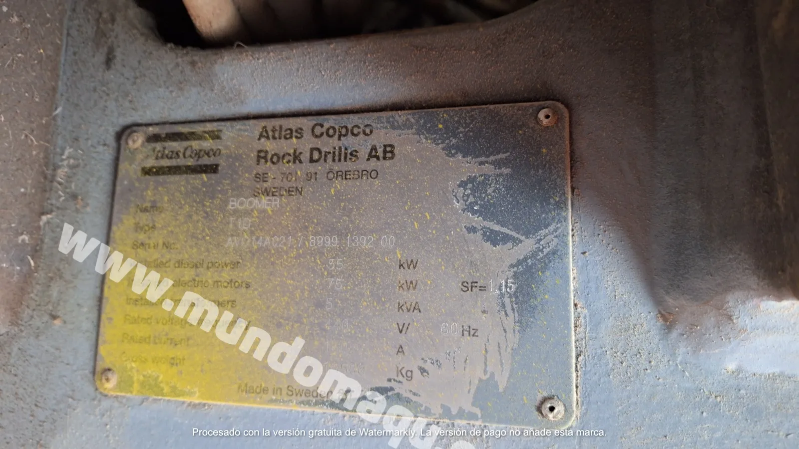 Jumbo ATLAS COPCO T1D (2014) - Foto # 5