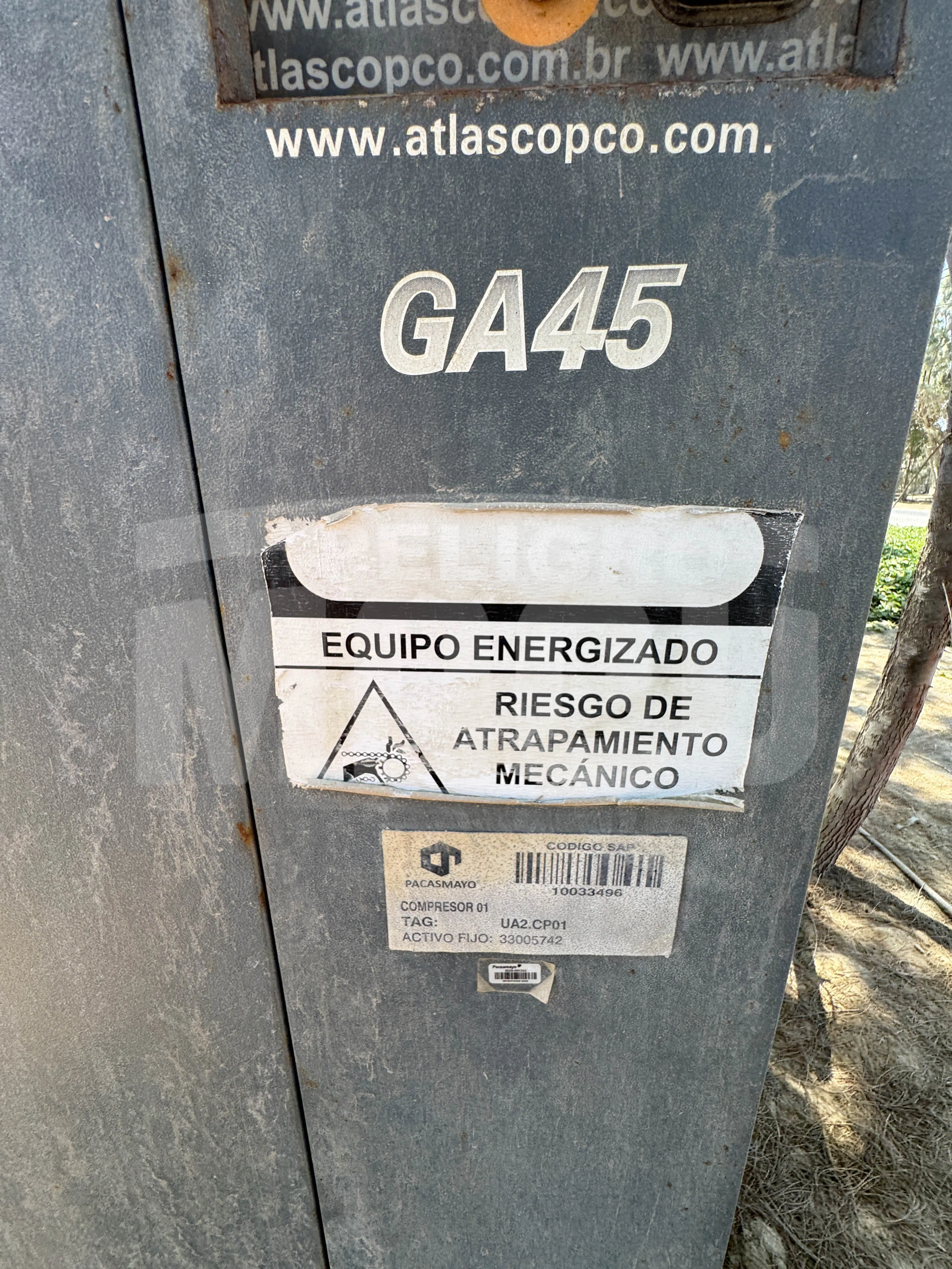 Compresora de aire ATLAS COPCO GA45 (2014) - Foto # 2