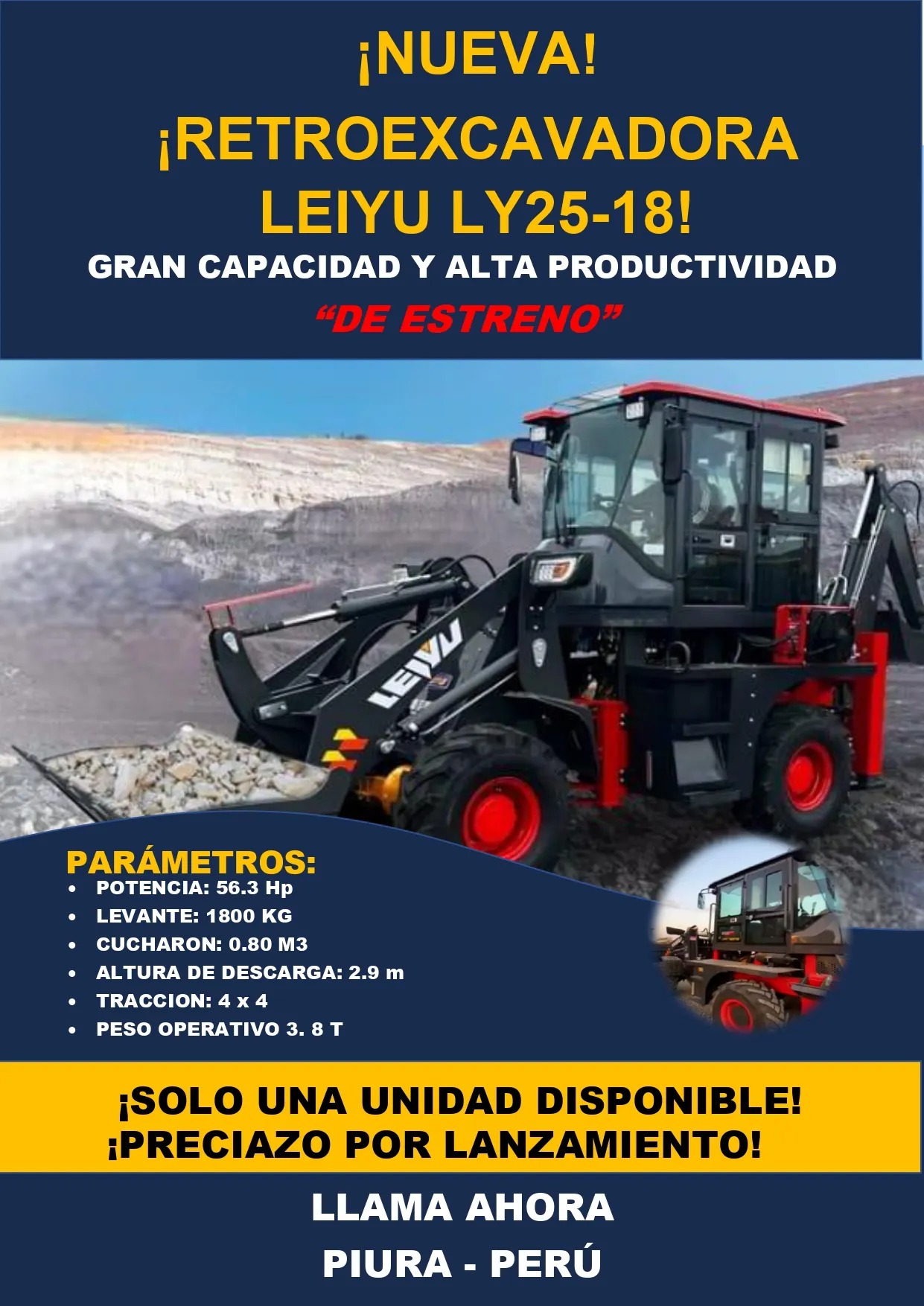 Retroexcavadora LIUGONG LY25-18 (2025)