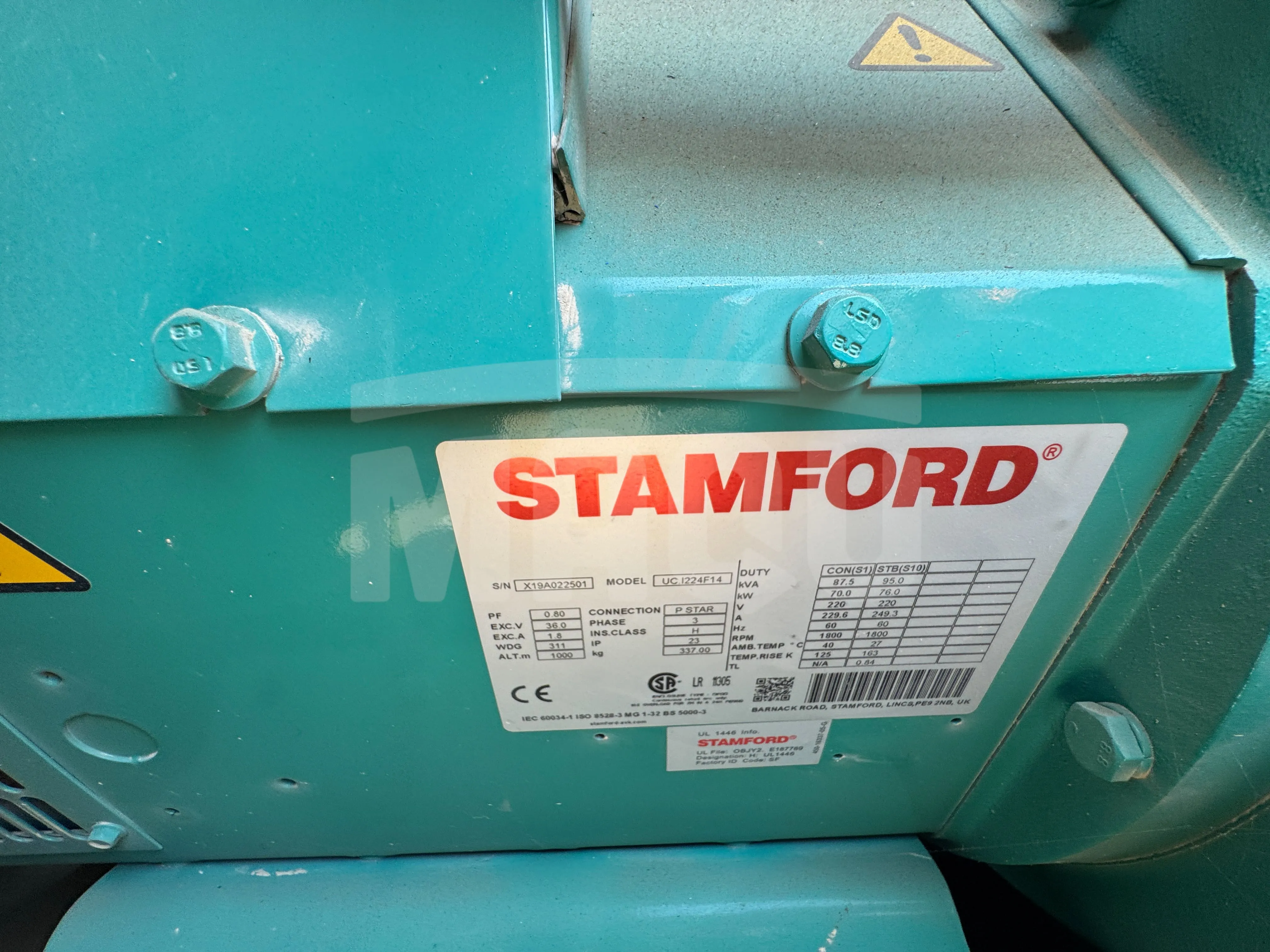 Grupo electrógeno STAMFORD UC.I224F14 (2019) - Foto # 4