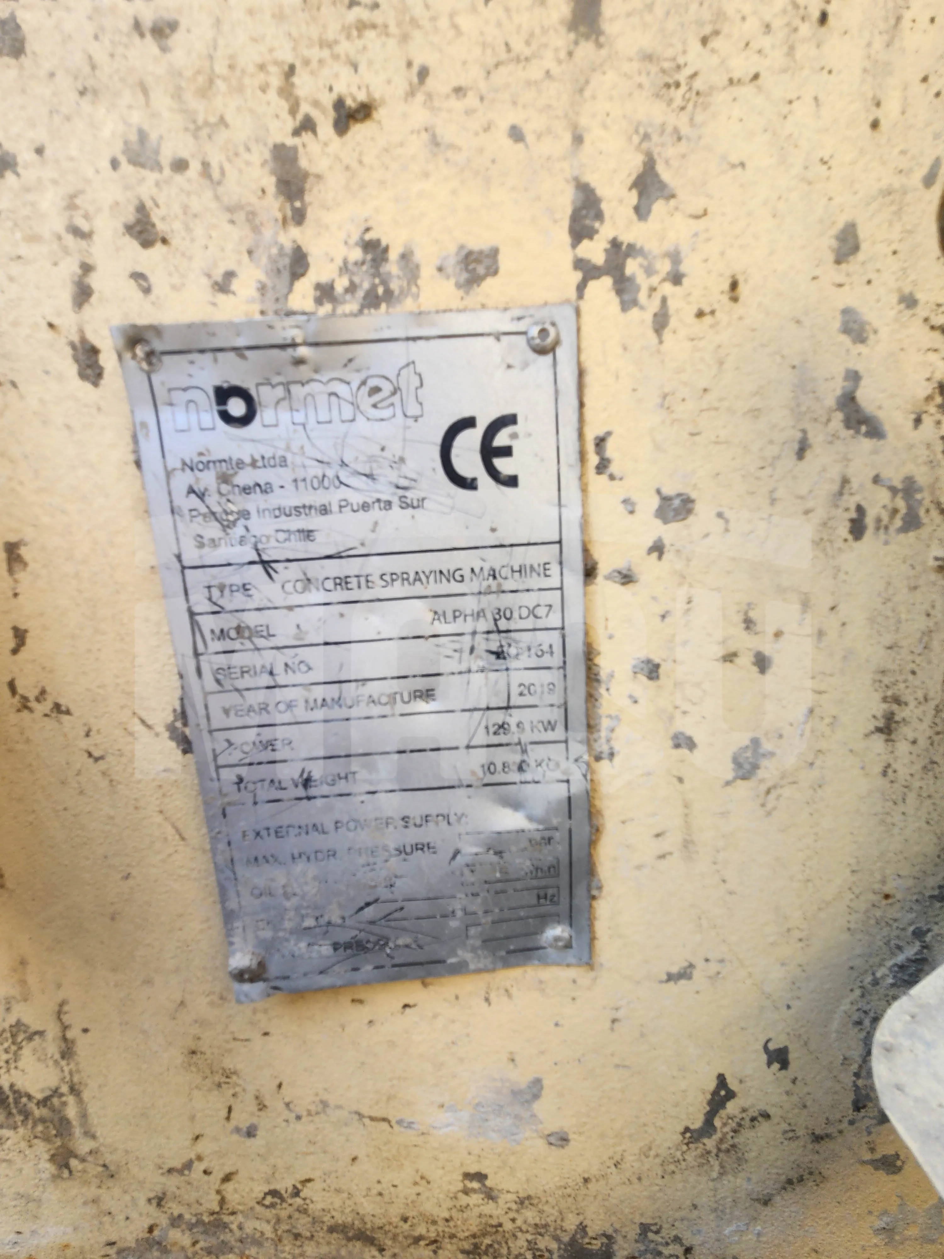 Lanzador de concreto NORMET ALPHA 30VL (2019) - Foto # 4